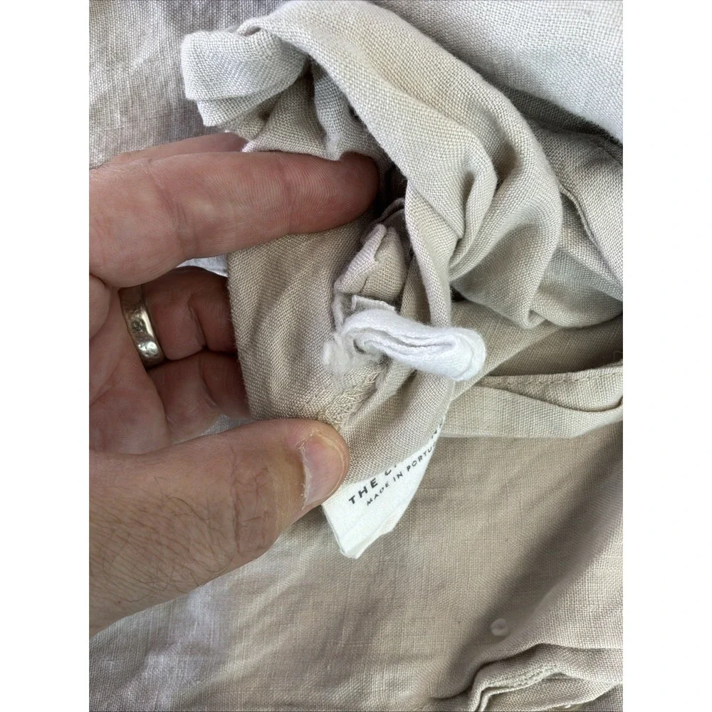 The Citizenry Full/Queen Tan natural 100% French Linen Duvet Cover